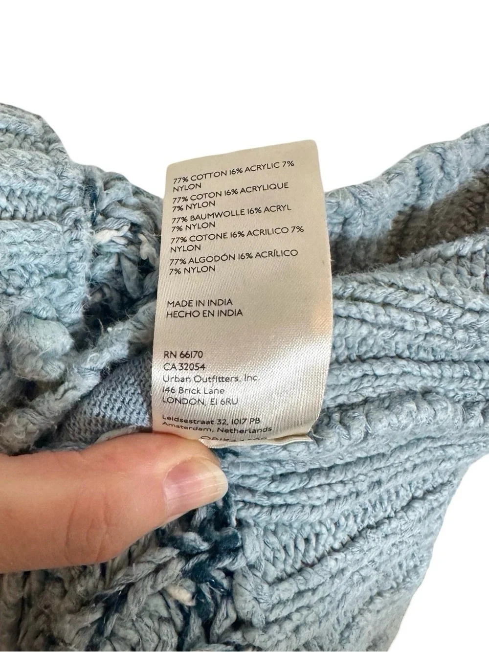 Free People Never Leaving Hoodie Sweater Slouchy in Blue